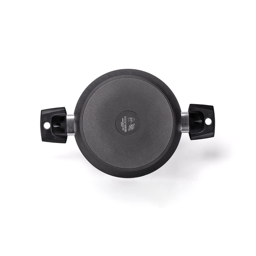 Moneta Futura Saucepan ?24 cm, Natural FineGres Non-Stick Coating, Also Suitable for Induction Hobs, 100% Made in Italy