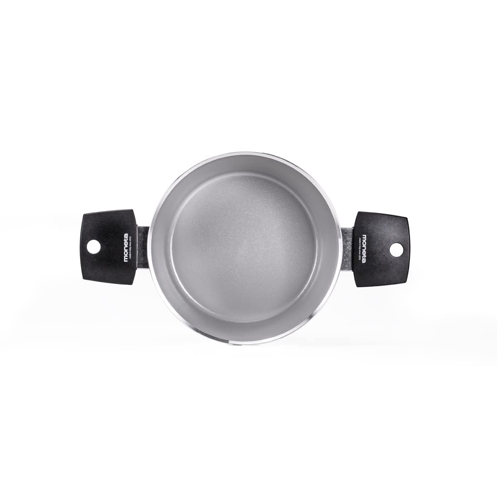 Moneta Futura Saucepan ?20 cm, Natural FineGres Non-Stick Coating, Also Suitable for Induction Hobs, 100% Made in Italy