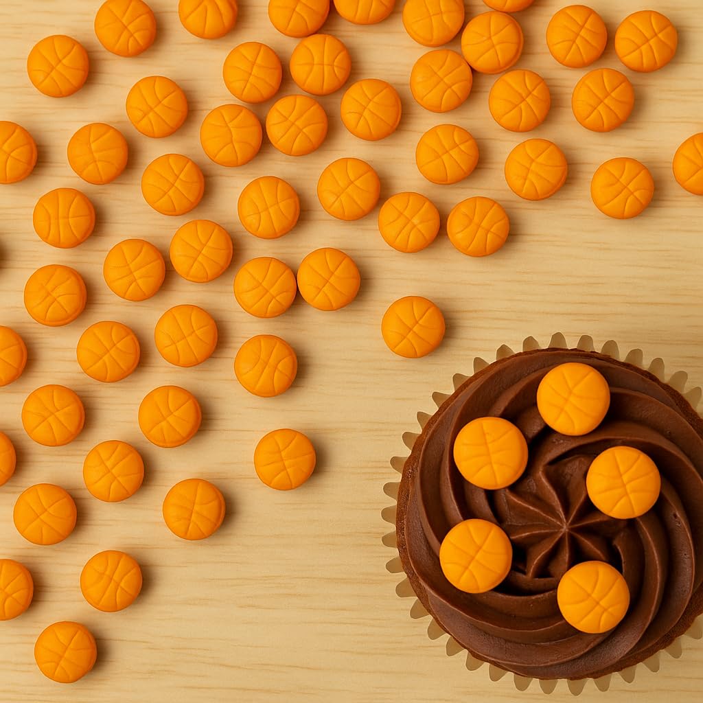 Oasis Supply Sports Ball Sprinkles, Basketball Shapes - 3 oz