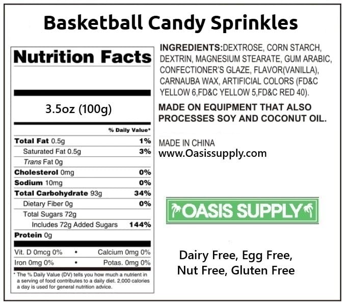 Oasis Supply Sports Ball Sprinkles, Basketball Shapes - 3 oz