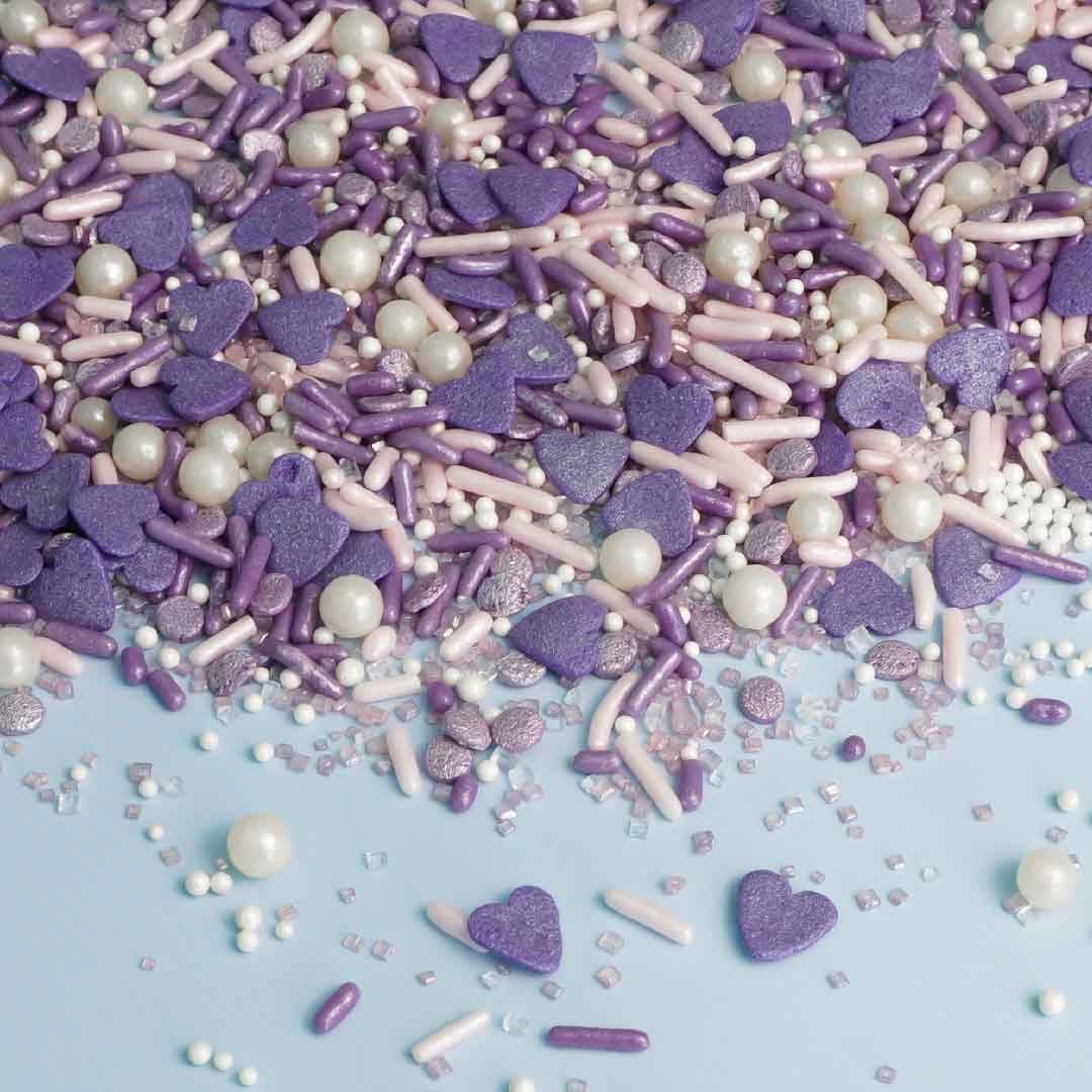 Oasis Supply Valentine's Day - Purple Love Sprinkle Mix - 3 oz