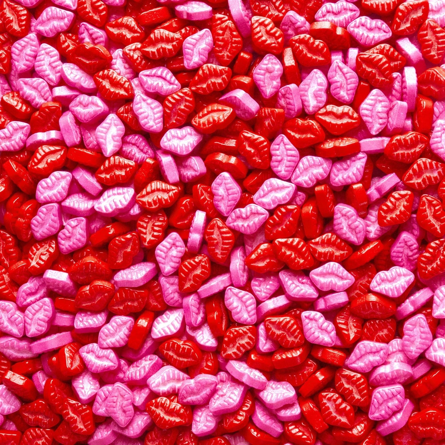 Oasis Supply Valentine's Day Sprinkles, Red and Pink Lips Mix - 3 oz