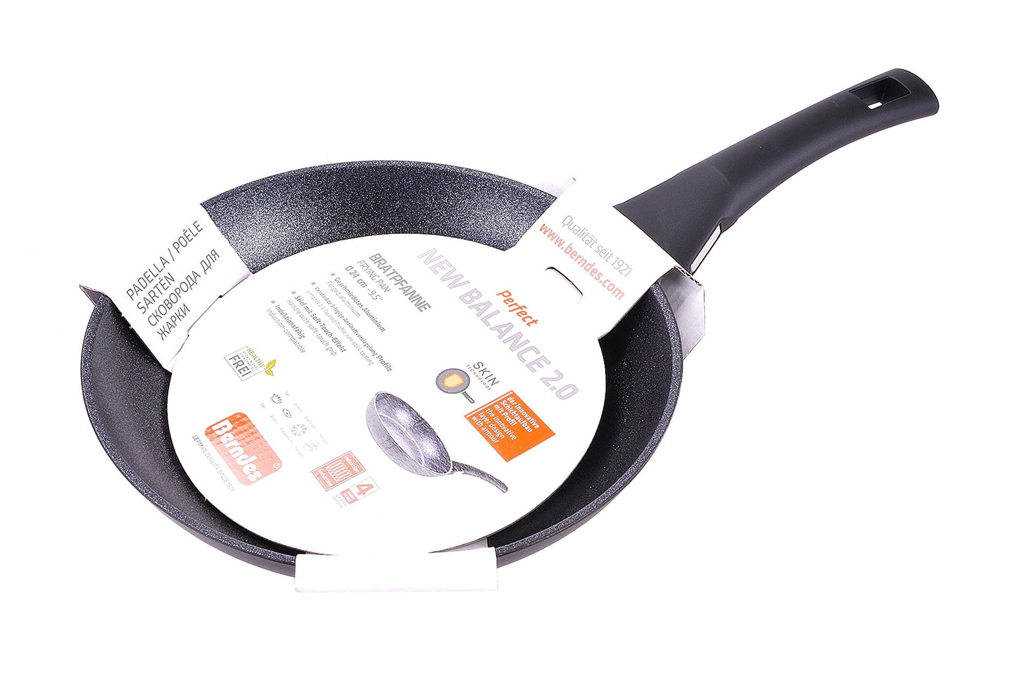 Berndes Balance Induction Enduro Bratpfanne 24 cm frying pan, 30cm, Black