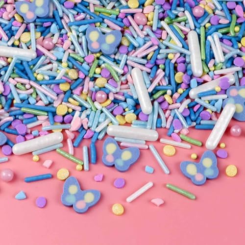 Oasis Supply, Easter & Spring Sprinkle Mix Collection - Butterfly Kisses Sprinkle Mix- 3 oz