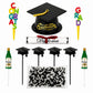 Oasis Supply, Graduation Cake Decorating Kits with Sprinkles (Various Color Grad Caps)