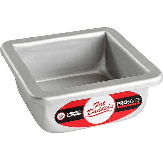 Fat Daddio's Square Aluminum Pans, 14/16-Gauge Hard Anodized Aluminum, Galvanized Steel, Choose from 30 Sizes