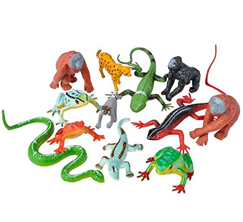 Oasis Supply Safari, Jungle Animal PlaySet Cake Topper Kit #2-12 pcs