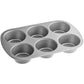 Jumbo Muffin / Cupcake Pan, 6 Cup 7 oz. Non-Stick Carbon Steel, 8 1/2" x 13"