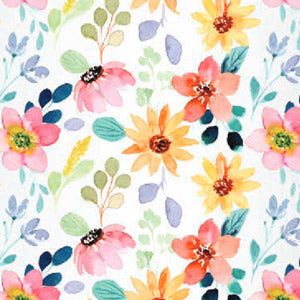 40" x 100' Watercolor Floral Cello