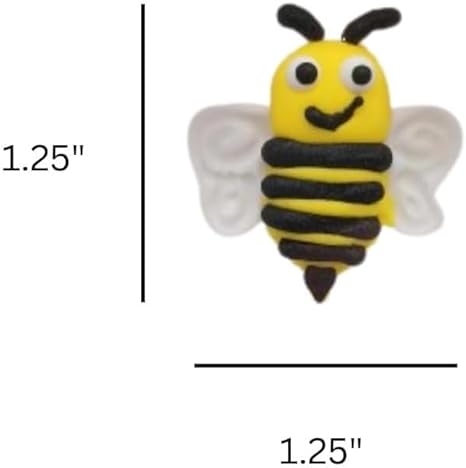 Edible Bee Decorations for Desserts - Bumble Bee Cake Topper for Desserts - Thematic Bee Party Decorations