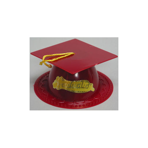3.5" Graduation Cap Cake Topper with Diploma (Various Colors Available
