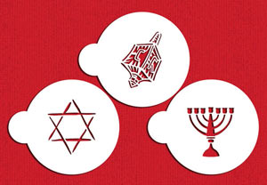 Hanukkah Stencil Set – 3" (3-Pack)