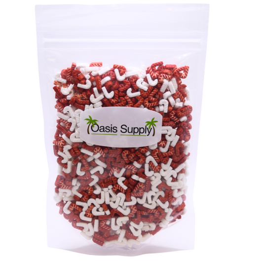 Oasis Supply, Christmas Cake Decorating, Cupcake Sprinkles, Cake Quins, and Edible Toppings, 200g - 7-ounce pouch (Candy Canes)