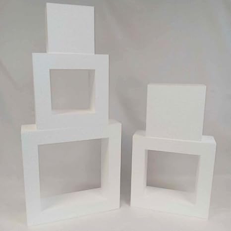 Square Styrofoam Cake Dummy Various Sizes