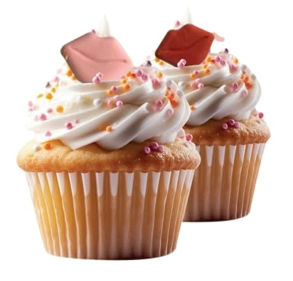 Edible Valentines Cake Decorations (Red & Pink Lips) - Royal Sugar Icing Decorations - Valentine's Sprinkles for Baking