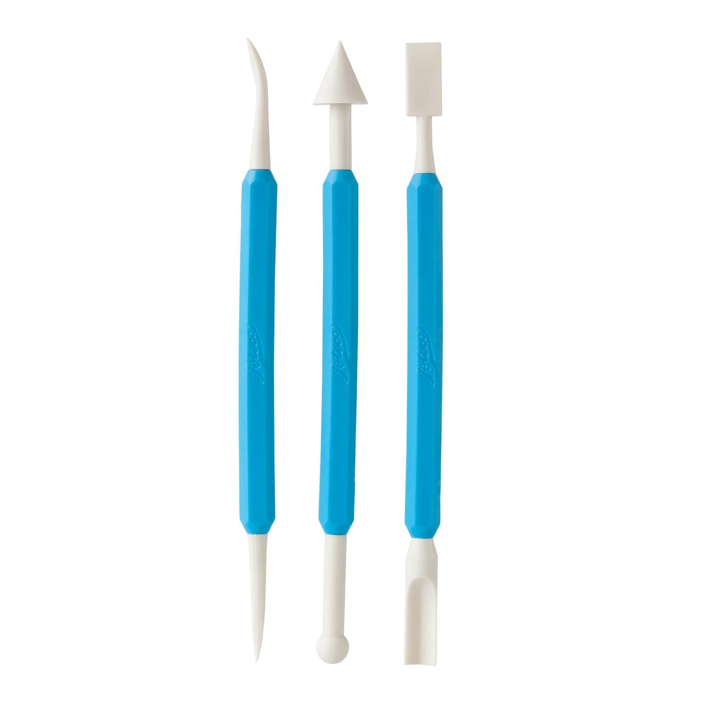 Ateco 4205 3-Piece Sculpting Tool Set – 6 Shapes for Precise Fondant Detailing