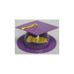 3.5" Graduation Cap Cake Topper with Diploma (Various Colors Available