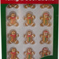 Christmas Edible Cake Decorations - Candy or Cupcake Topper -Gingerbread Man, Santa Face, Trees, Wreaths, Reindeer, & Christmas Boots 60 Pieces Total