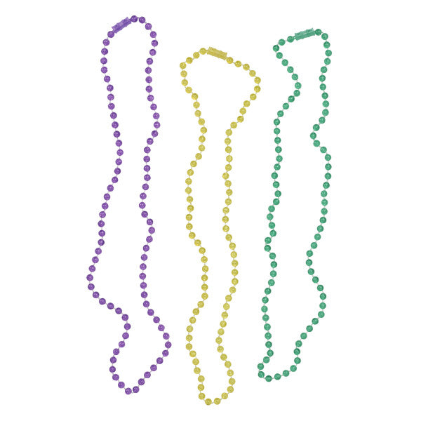 Mardi Gras Bead Necklace Layon - 24 or 144 ct