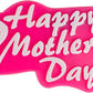 Happy Mother's Day Heart Plaque Cake Toppers, 3" - 12 or 72 pieces
