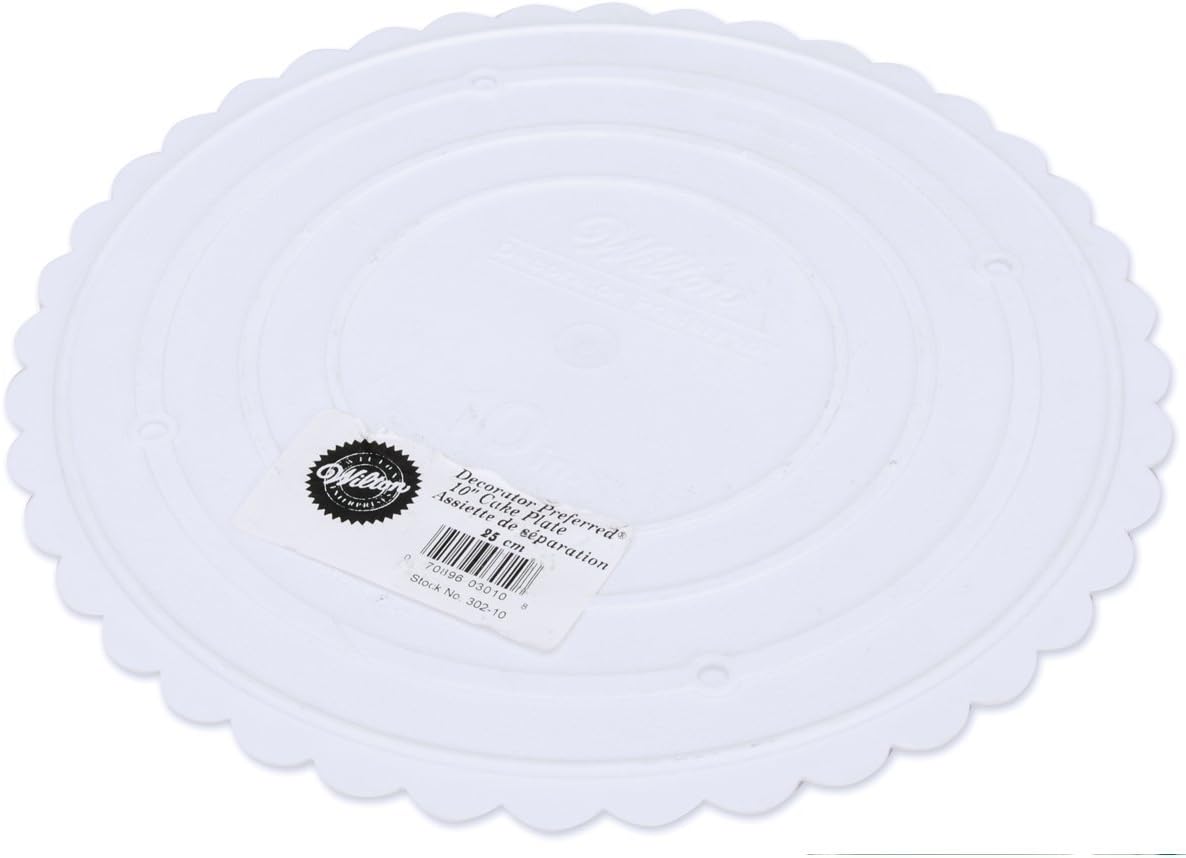 Wilton,  Decorator Preferred Round Scalloped Edge Cake Separator Plates, 6" to 14"