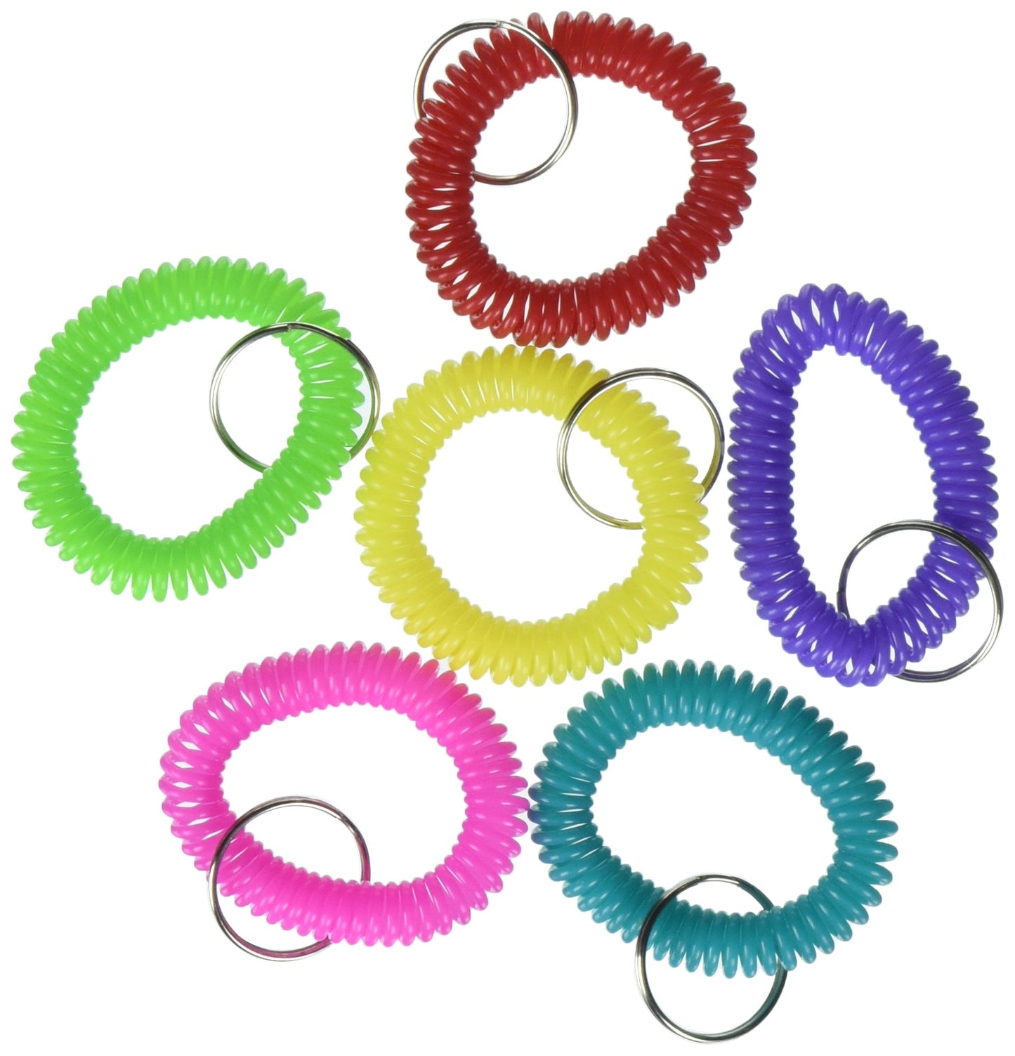 Coil Spiral Bracelets Keychain 12/pk