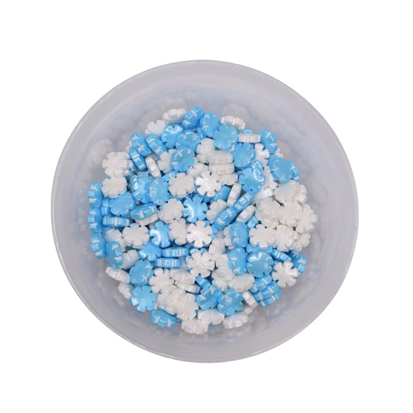 Oasis Supply, Christmas Cake Decorating, Cupcake Sprinkles, Cake Quins, and Edible Toppings, 200g - 7-ounce pouch (Snowflakes)