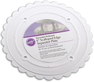 Wilton,  Decorator Preferred Round Scalloped Edge Cake Separator Plates, 6" to 14"