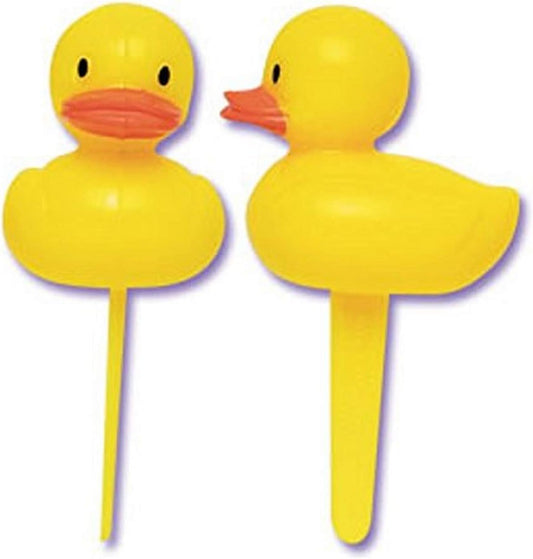Oasis Supply 24 Count Ducky Cupcake Picks Cake Topper Decorations, Yellow