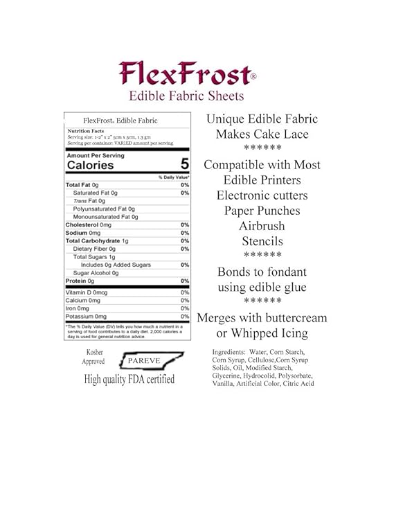 Oasis Supply Magic FlexFrost Edible Image Fabric Icing Sheets