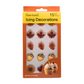 Thanksgiving Fall Edible Cake Decorations - Candy or Cupcake Topper - 15 Count Assorted Leaves and Acorn