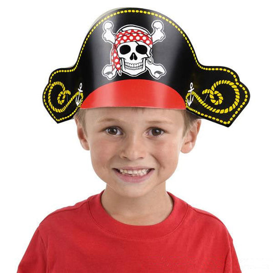 Paper Cardboard Pirate Hat, 12 hats per order