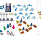 Oasis Supply's Shark Kit #5 Includes 61 Shark-themed Cake Toppers, Featuring a Variety of Characters and Toys That Will Turn Your Cake into a True Megalodon Masterpiece.