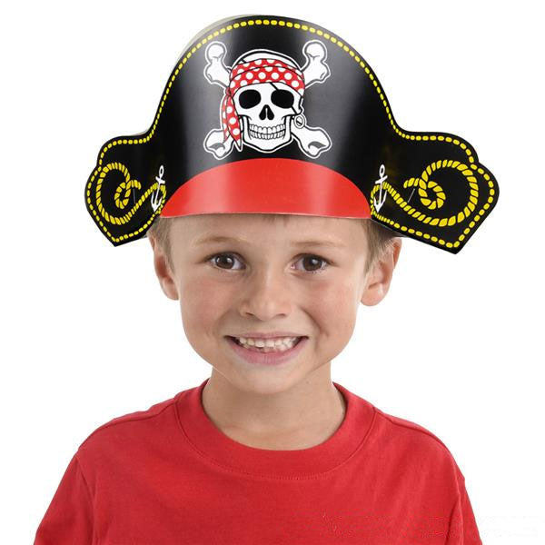 Paper Cardboard Pirate Hat, 12 hats per order