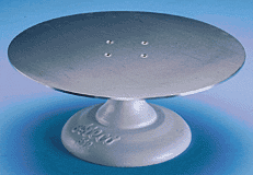 12" Turntable - Standard Decorator's Round - Revolving Cake Turntable / Stand with Cast Iron Base and Aluminum Top