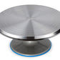 12" Stainless Steel Decorating Turntable, Revolving Aluminum Cake Turntable / Stand with Non-Slip Base