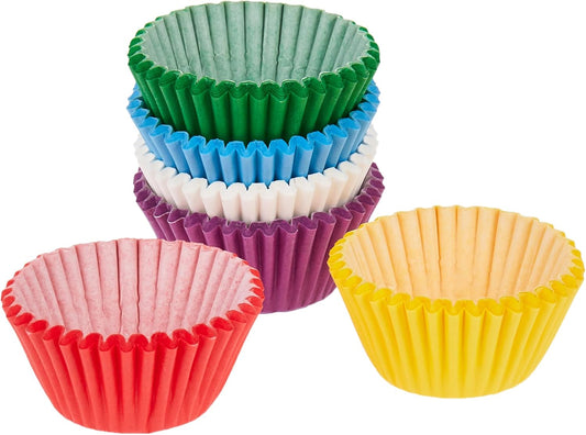 Wilton Mini Size Specialty Baking Cups, 1-1/4'' x 7/8'' - Assorted Rainbow Mini Baking Cup - 150/Pack