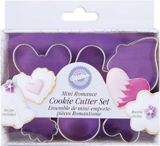 Wilton, Metal Mini Romantic Cookie or Fondant Cutter, 6-Piece  Set