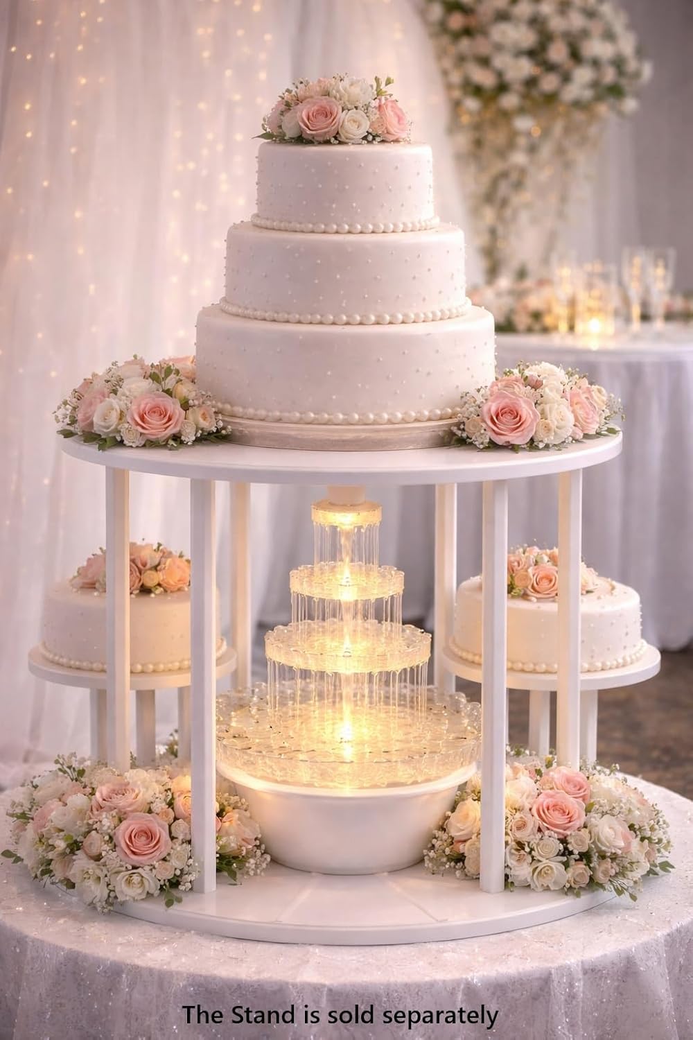 Elegant 12.5" High x 10" Wide Water Fountain for Cakes