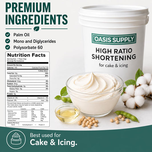 High-Ratio Cake and Icing Shortening, Zero Grams Trans Fat per Serving, Premium Bakery Shortening for Buttercream, Frosting, Cakes and Decorative Icing