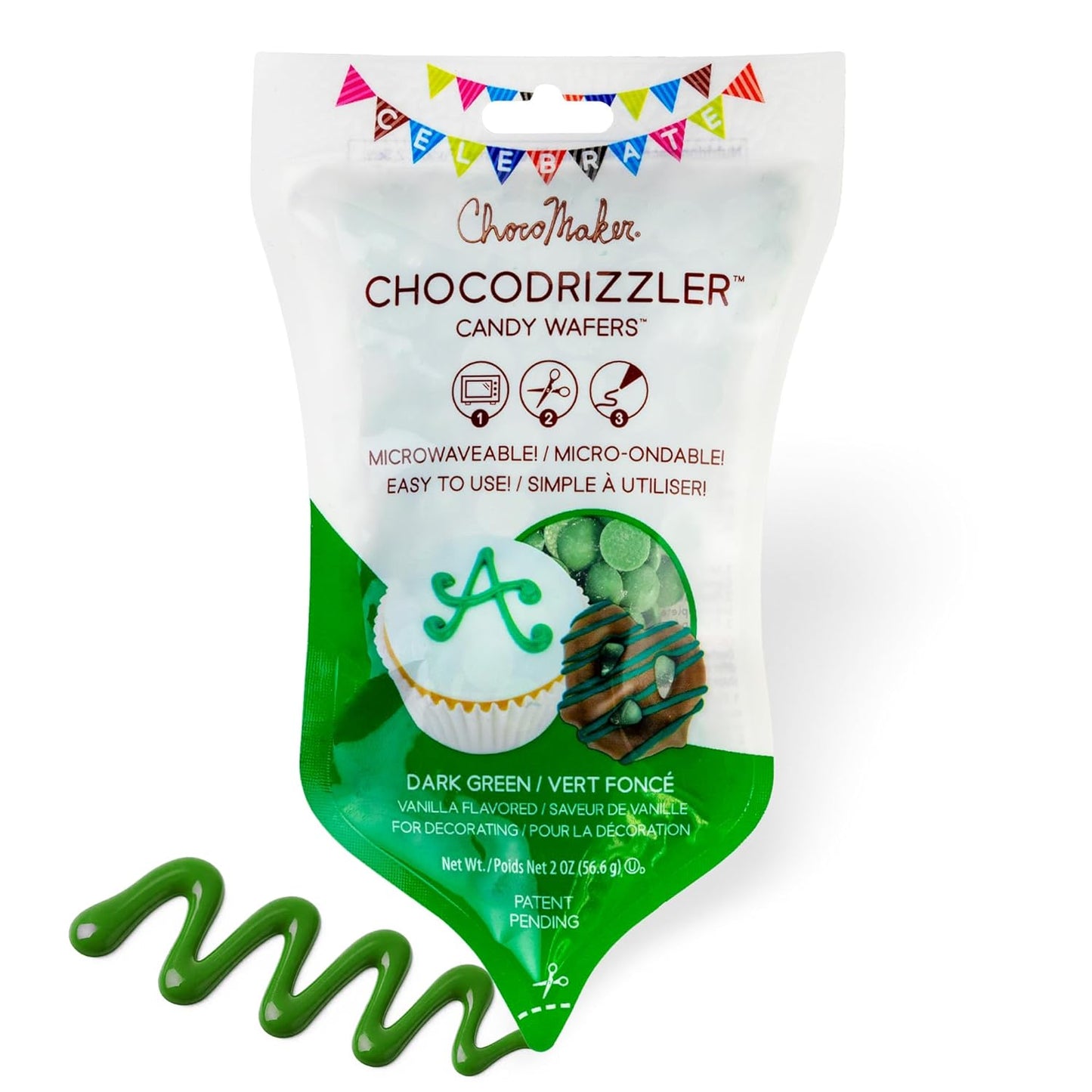 Chocolate Drizzler Candy Wafers Microwaveable Pouch 2 Oz pouch (Case of 12)