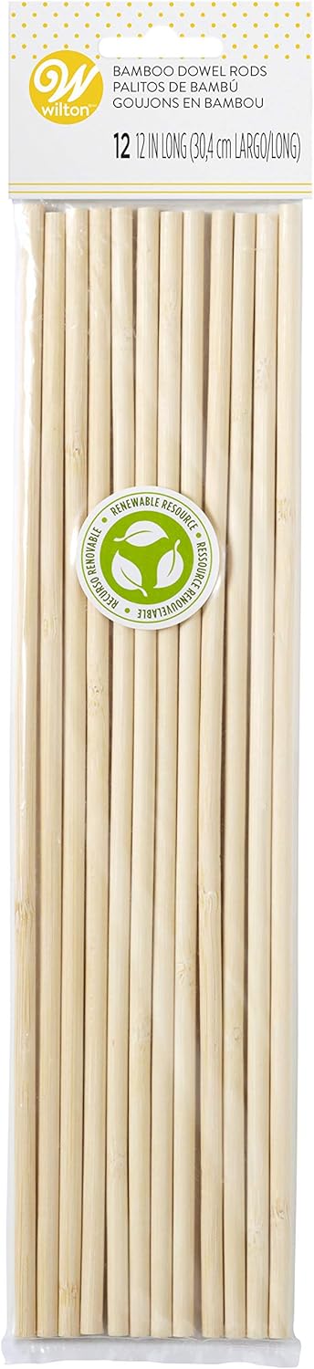 Wilton 12" Bamboo Cake Dowel Rods - 12/Pack