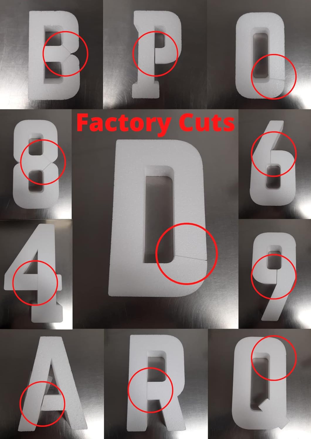 Foam Letter Shapes - 6", 12", and 24" Tall