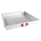 Fat Daddio's Square Aluminum Pans, 14/16-Gauge Hard Anodized Aluminum, Galvanized Steel, Choose from 30 Sizes
