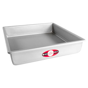 Fat Daddio's Square Aluminum Pans, 14/16-Gauge Hard Anodized Aluminum, Galvanized Steel, Choose from 30 Sizes