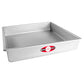 Fat Daddio's Square Aluminum Pans, 14/16-Gauge Hard Anodized Aluminum, Galvanized Steel, Choose from 30 Sizes