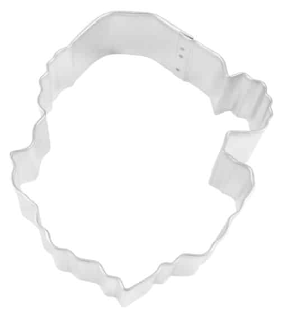 Cookie Cutter Santa Face 3.75" Tin