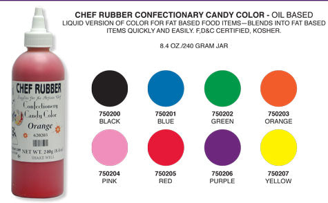 Chef Rubber - Liquid Candy Colors - 8.4 oz - Choose from Seven Colors