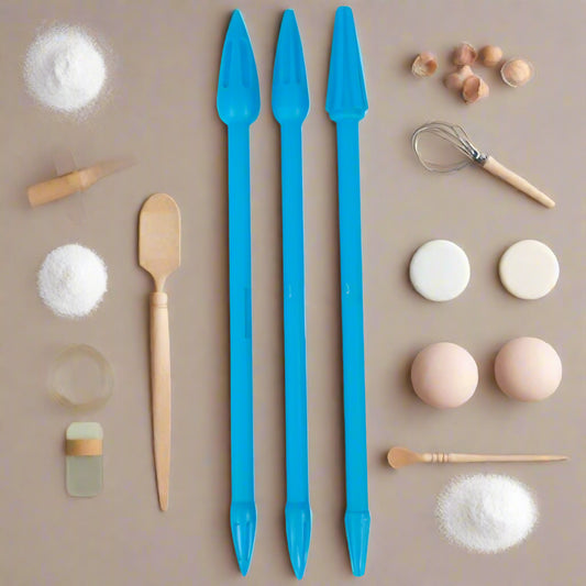 Ateco 4201 3-Piece Ruffle Tool Set – 6 Shapes for Elegant Fondant Detailing