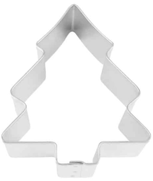 Cookie Cutter Snow Covered Tree 3.5" Tin